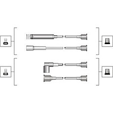Set cablaj aprinder Ignition leads set OPEL ASTRA F CALIBRA A FRONTERA A SPORT KADETT E OMEGA A 1.8-2.0 06.85-10.98 OPEL FRONTERA A Sport (U92), Open Off-Road Vehicle, 03.1992 - 10.1998 Magneti Marelli 941319170064