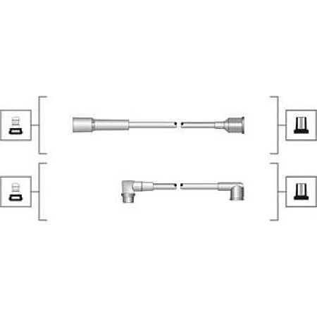 Set cablaj aprinder Ignition leads set VOLVO 340-360 RENAULT CLIO I RAPID-MINIVAN SUPER 5 TWINGO I 1.0-1.4 08.75-03.98 RENAULT CLIO I (B/C57_, 5/357_), Hatchback, 05.1990 - 09.1998 Magneti Marelli 941319170067