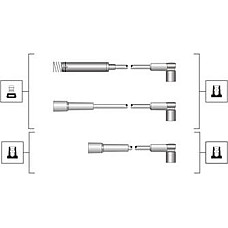 Set cablaj aprinder Ignition leads set FORD USA EXPEDITION OPEL ASCONA B ASCONA C CORSA A CORSA A TR KADETT B KADETT D KAD VAUXHALL CAVALIER Mk III (J89), Hatchback, 09.1988 - 11.1995 Magneti Marelli 941319170072