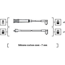Set cablaj aprinder APRINDERE CABLES KIT BMW 2.5-3.2 (E9), Compartiment, 09.1967 - 03.1976 Magneti Marelli 941318111044