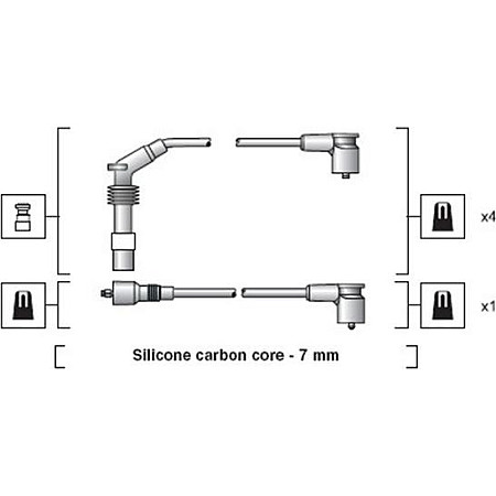Set cablaj aprinder APRINDERE CABLES KIT BMW 5 - II (E28), Sedan, 05.1981 - 12.1987 Magneti Marelli 941318111140