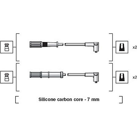 Set cablaj aprinder APRINDERE CABLES KIT FIAT PUNTO (176_), Sabrioleta, 04.1994 - 06.2000 Magneti Marelli 941318111161