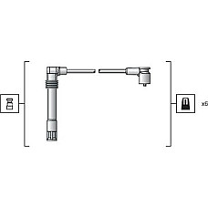 Set cablaj aprinder APRINDERE CABLES KIT AUDI A6 II (4B2, C5), Sedan, 01.1997 - 08.2005 Magneti Marelli 941318111162