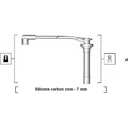 Set cablaj aprinder MM cu aprindere prin cabl NISSAN NX 1.4-1.6 16V 96 - ALMERA 1.4-1.6 16V 95 - NISSAN PRIMERA (P12), Hatchback, 01.2002 - Magneti Marelli 941295060855