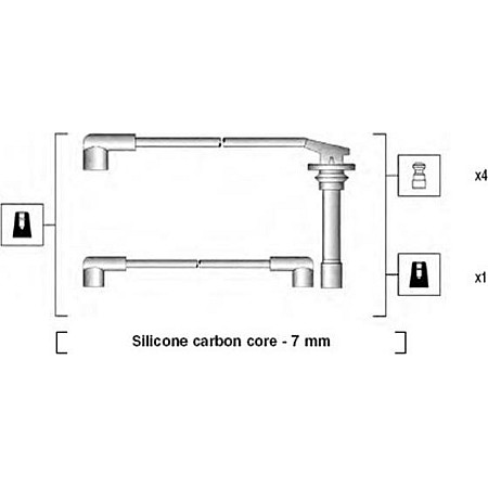 Set fise bujii NISSAN PRIMERA (P10), Hatchback, 06.1990 - 06.1996 Magneti Marelli 941295030852