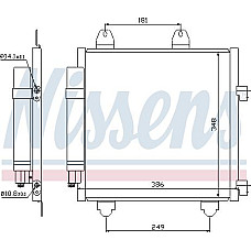 Condensator. climatizare Toyota Aygo aer mai rece 05 - TOYOTA AYGO (_B1_), Hatchback Van, 07.2005 - 05.2014 Nissens 94891