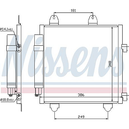 Condensator. climatizare Toyota Aygo aer mai rece 05 - TOYOTA AYGO (_B1_), Hatchback Van, 07.2005 - 05.2014 Nissens 94891