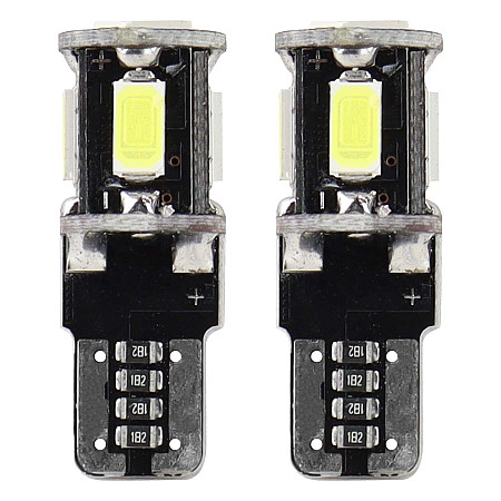 Bec Led 5SMD 5730 12V Pozitie W5W, T10 Canbus 2buc - Alb
