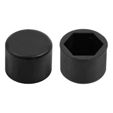 Ornamente prezoane silicon 20buc - Hex 19mm - Negru