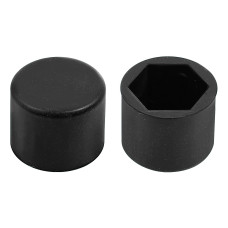 Ornamente prezoane silicon 20buc - Hex 21mm - Negru