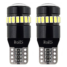 Set becuri auto cu LED CANBUS compatibil T10 W5W 19 SMD Alb 12V, destinat competitiilor auto sau off-road