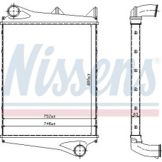 Intercooler. compresor intercooler diametru admisie 90 mm VOLVO FH FH12 FM FM12 FM7 FM9 FMX D11A-370-D9B380 08.93 VOLVO FM (VTR3R), 09.2005 - Nissens 96966