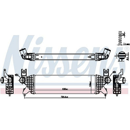 Admisie racitor de aer Intercooler SUZUKI SX4 S-CROSS VITARA 1.0-1.4 09.15- SUZUKI SX4 S-CROSS (JY), Hatchback, 08.2013 - Nissens 961507