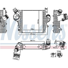 Admisie racitor de aer Intercooler AUDI Q7 Q8 VW TOUAREG 3.0-3.0H 02.18- Nissens 961304