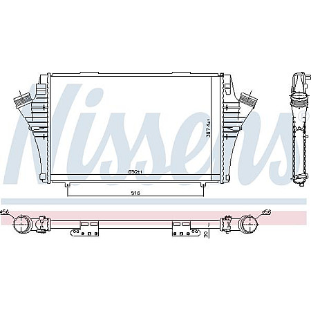 Intercooler. compresor Intercooler CADILLAC BLS OPEL SIGNUM VECTRA C VECTRA C GTS SAAB 9-3 2.8-3.0D 05.03- VAUXHALL VECTRA Mk II (Z02), Sedan, 01.2000 - 10.2008 Nissens 96376
