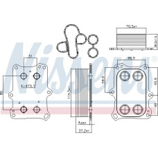 Radiator ulei. ulei motor Oil cooler ABARTH 124 SPIDER 500 - 595 - 695 500C - 595C - 695C GRANDE PUNTO PUNTO PUNTO EVO ALF FIAT BRAVO II (198_), Hatchback, 11.2006 - Nissens 90969
