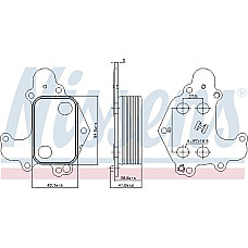 Radiator ulei. ulei motor Oil cooler DS DS 3 DS 4 DS 4 II CITROEN BERLINGO BERLINGO MULTISPACE BERLINGO-MINIVAN C3 AIRCROS CITROEN C4 Picasso II (3D_), Dubita, 01.2013 - Nissens 90968