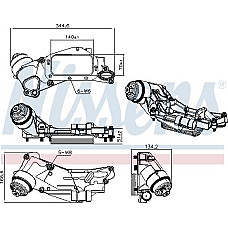 Radiator ulei. ulei motor Oil cooler with oil filter housing ALFA ROMEO 159 CHEVROLET AVEO AVEO - KALOS CRUZE ORLANDO TRAX OPEL ASTRA H CLASSIC (A04), Hatchback, 01.2009 - Nissens 90930