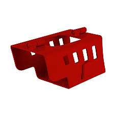 Antifurt remorca pliabil cu lacat si montaj pe cupla - Rosu