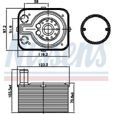 Radiator ulei. ulei motor Oil cooler with easy fit elements with seal AUDI A2 A3 A4 ALLROAD B8 A4 B5 A4 B6 A4 B7 A4 B8 A5 VW JETTA III (1K2), Sedan, 09.2004 - 10.2010 Nissens 90655