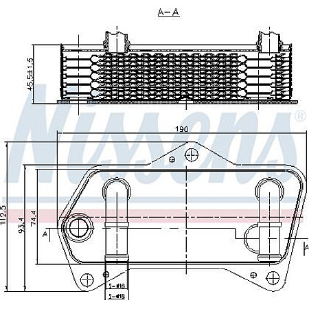 Radiator racire ulei. cutie de viteze automata Oil cooler automatic AUDI A3 Q3 TT SEAT ALHAMBRA ALTEA ALTEA XL LEON LEON S VW TIGUAN (5N_), Crossover, 09.2007 - 07.2018 Nissens 90653