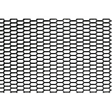 Plasa grila spoiler plastic Negru - Hexagon mic 8x18mm - 120x40cm