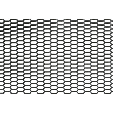 Plasa grila spoiler plastic Negru - Hexagon mic 8x18mm - 120x40cm