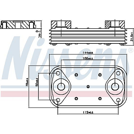 Radiator ulei. ulei motor Oil radiator IVECO DAILY III DAILY IV DAILY V DAILY VI MASSIF CITROEN JUMPER FIAT DUCATO PEUGEOT IVECO MASSIF, Turism, 10.2008 - 02.2011 Nissens 90889
