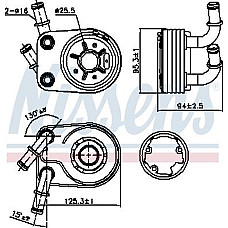 Radiator ulei. ulei motor Oil cooler with easy fit elements with seal fits. ALFA ROMEO 147 156 FIAT BRAVO II DOBLO DOBLO-MINIVAN FIAT STILO Multi (192_), Wagon, 01.2003 - 08.2008 Nissens 90794