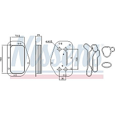 Radiator ulei. ulei motor Oil cooler with easy fit elements with seal ALFA ROMEO 159 CHEVROLET AVEO AVEO - KALOS CRUZE ORL VAUXHALL CORSA Mk III (S07), Hatchback, 07.2006 - 08.2014 Nissens 90741