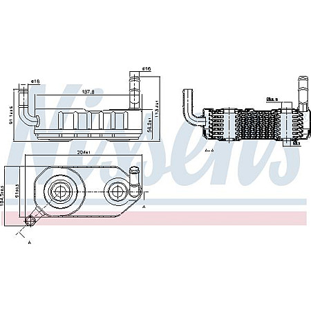 Radiator racire ulei. cutie de viteze automata Oil cooler automatic SEAT ALHAMBRA CORDOBA CORDOBA VARIO IBIZA II TOLEDO I VW SHARAN (7M8, 7M9, 7M6), Dubita, 05.1995 - 03.2010 Nissens 90708