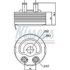 Radiator ulei. ulei motor Oil cooler NISSAN ALMERA II ALMERA TINO NAVARA NP300 PICK UP PRIMERA X-TRAIL I 2.2D-2.5D 03.00- NISSAN NP300 PICKUP (D22), Ridica, 04.2008 - Nissens 90719