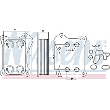 Radiator ulei. ulei motor Oil radiator with oil filter housing ALFA ROMEO MITO CHEVROLET AVEO FIAT DOBLO DOBLO CARGO DOBLO OPEL ASTRA J (P-J/SW/V), Sedan, 06.2012 - Nissens 90739
