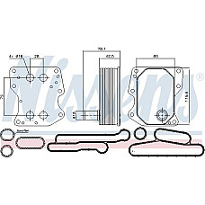 Radiator ulei. ulei motor Oil cooler manual with seal FORD TRANSIT TRANSIT V363 2.2D-2.4D-3.2D 04.06-12.18 FORD TRANSIT V363 (FAD, FBD), Autobuz, 08.2013 - Nissens 90723