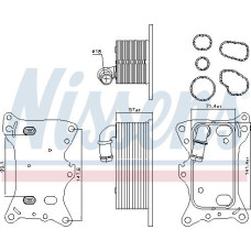 Radiator ulei. ulei motor Oil radiator MERCEDES C A205 C C204 C C205 C T-MODEL S204 C T-MODEL S205 C W204 C W205 CLS C218 MERCEDES-BENZ VITO Tourer (W447), Autobuz, 10.2014 - Nissens 91198