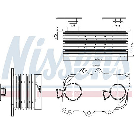 Radiator ulei. ulei motor Racitor de ulei 78x62x144mm MAN FOCL HOCL L2000 LIONS CITY M 2000 L M 2000 M NM SL II MAN LIONS CITY (B.2007.46.010), Autobuz, 03.1996 - Nissens 91137