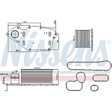 Radiator ulei. ulei motor Oil radiator fits. NISSAN NV400 OPEL MOVANO B RENAULT MASTER III 2.3D 02.10- RENAULT MASTER III (JV), Autobuz, 02.2011 - Nissens 91303