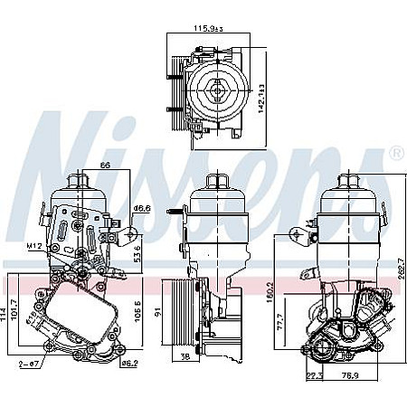 Radiator ulei. ulei motor Oil radiator with oil filter housing fits. DS DS 3 DS 4 DS 5 CITROEN BERLINGO BERLINGO MULTISPACE BERL PEUGEOT EXPERT (V_), Van, 04.2016 - Nissens 91326