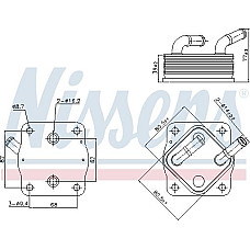 Radiator ulei. ulei motor Oil radiator TOYOTA HIGHLANDER 3.5 12.19- Nissens 91378