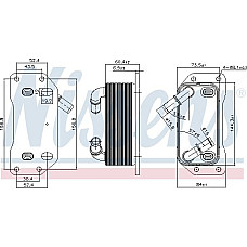 Radiator ulei. ulei motor Oil radiator VOLVO S60 II S80 II S90 II V40 V60 I V70 III XC40 XC60 I XC70 II 1.5-2.0 09.13- VOLVO XC70 II (136), Turism, 04.2007 - Nissens 91254