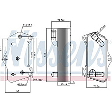 Radiator ulei. ulei motor Oil radiator AUDI A1 A3 Q3 TT SEAT ALHAMBRA ATECA LEON LEON SC LEON ST SKODA KODIAQ OCTAVIA III SEAT LEON ST (5F8), Estate Van, 01.2013 - Nissens 91281