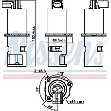 Supapa EGR VAUXHALL VIVARO A (X83), Cadru de sprijin, 04.2003 - 07.2014 Nissens 98190