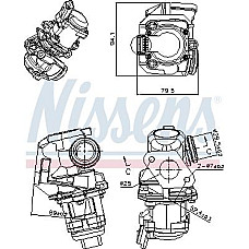 Supapa EGR Valva EGR VOLVO C30 S40 II S80 II V50 V70 III CITROEN BERLINGO BERLINGO MULTISPACE BERLINGO-MINIVAN C2 PEUGEOT 307 SW (3H), Turism, 03.2002 - 12.2009 Nissens 98150