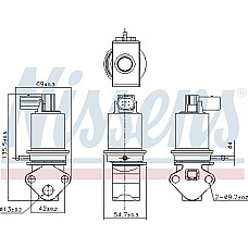 Supapa EGR VW BORA (1J2), Sedan, 10.1998 - 12.2013 Nissens 98179