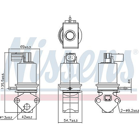 Supapa EGR VW BORA (1J2), Sedan, 10.1998 - 12.2013 Nissens 98179