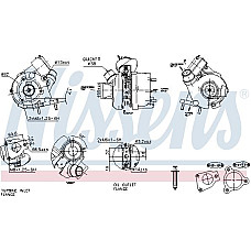 Turbocompresor Nou RENAULT AVANTIME ESPACE IV GRAND SCENIC II KOLEOS I KOLEOS II LAGUNA LAGUNA II LAGUNA III LATI RENAULT LAGUNA II (BG0/1_), Hatchback, 03.2001 - 12.2007 Nissens 93427