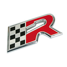 Autocolant 3D crom bicolor - R-Flag