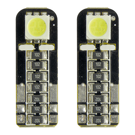 Bec Led - 1SMD 12V pozitie T10 W2,1x9,5d Canbus 2buc Carpoint - Alb dispersat - Resigilat