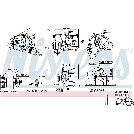 Turbocompresor Nou cu set de garnit AUDI A4 B5 A4 B6 A4 B7 A6 C5 SEAT EXEO EXEO ST SKODA SUPERB I VW PASSAT B5 AUDI A4 Avant III (8ED, B7), Turism, 11.2004 - 06.2008 Nissens 93021