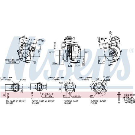 Turbocompresor Nou cu set de garnit se potriveste. HONDA CR-V II TOYOTA RAV 4 II 2.0D-2.2D 05.01-09.06 TOYOTA RAV 4 II (_A2_), Crossover, 05.2000 - 11.2005 Nissens 93217
